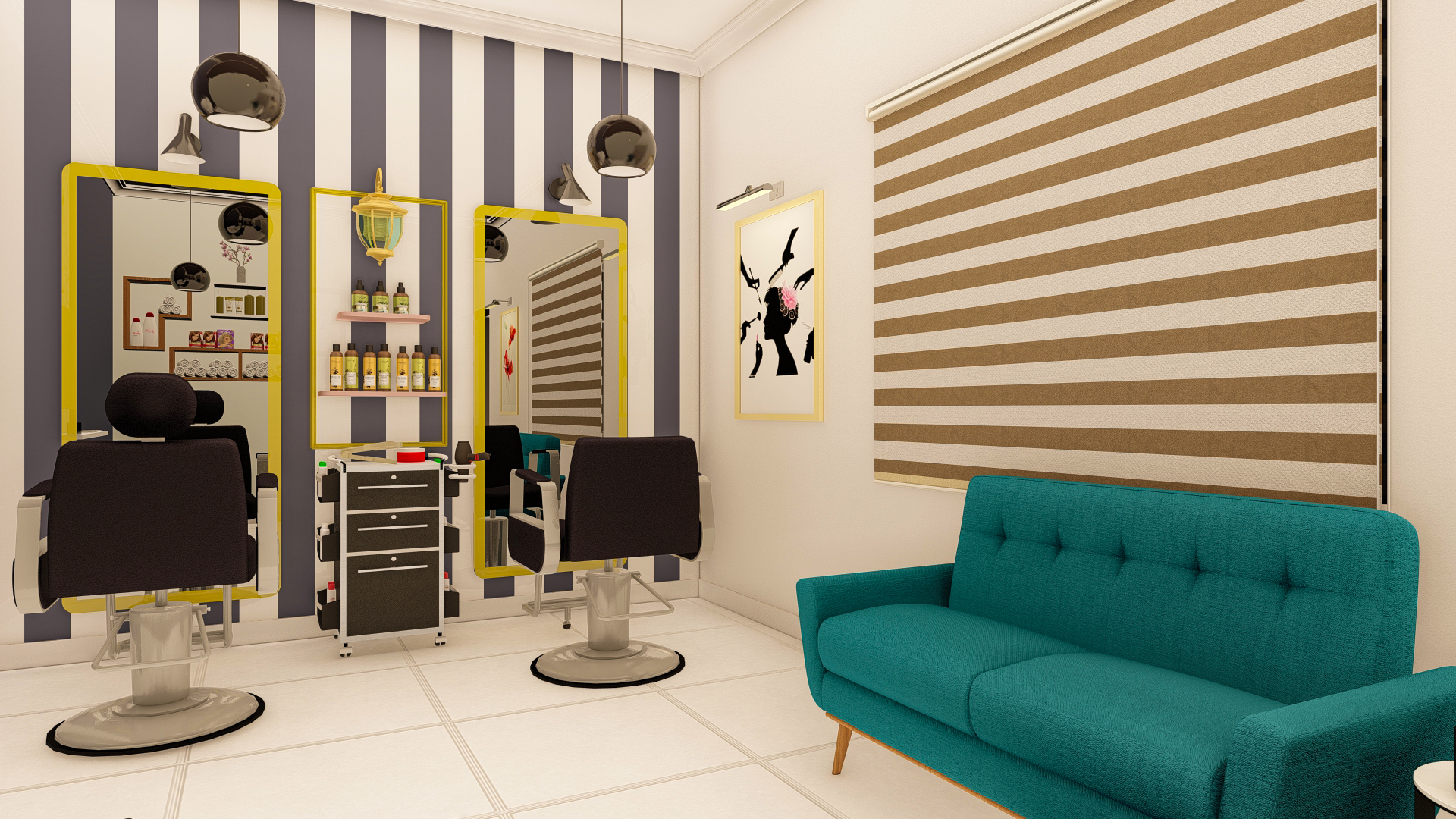 Salon Interior Design in PakistanModern, Functional